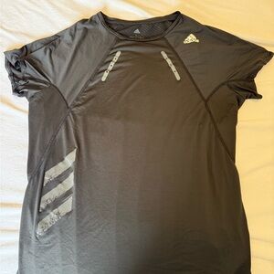 Adidas Men's Charcoal Gray Athletic Tee